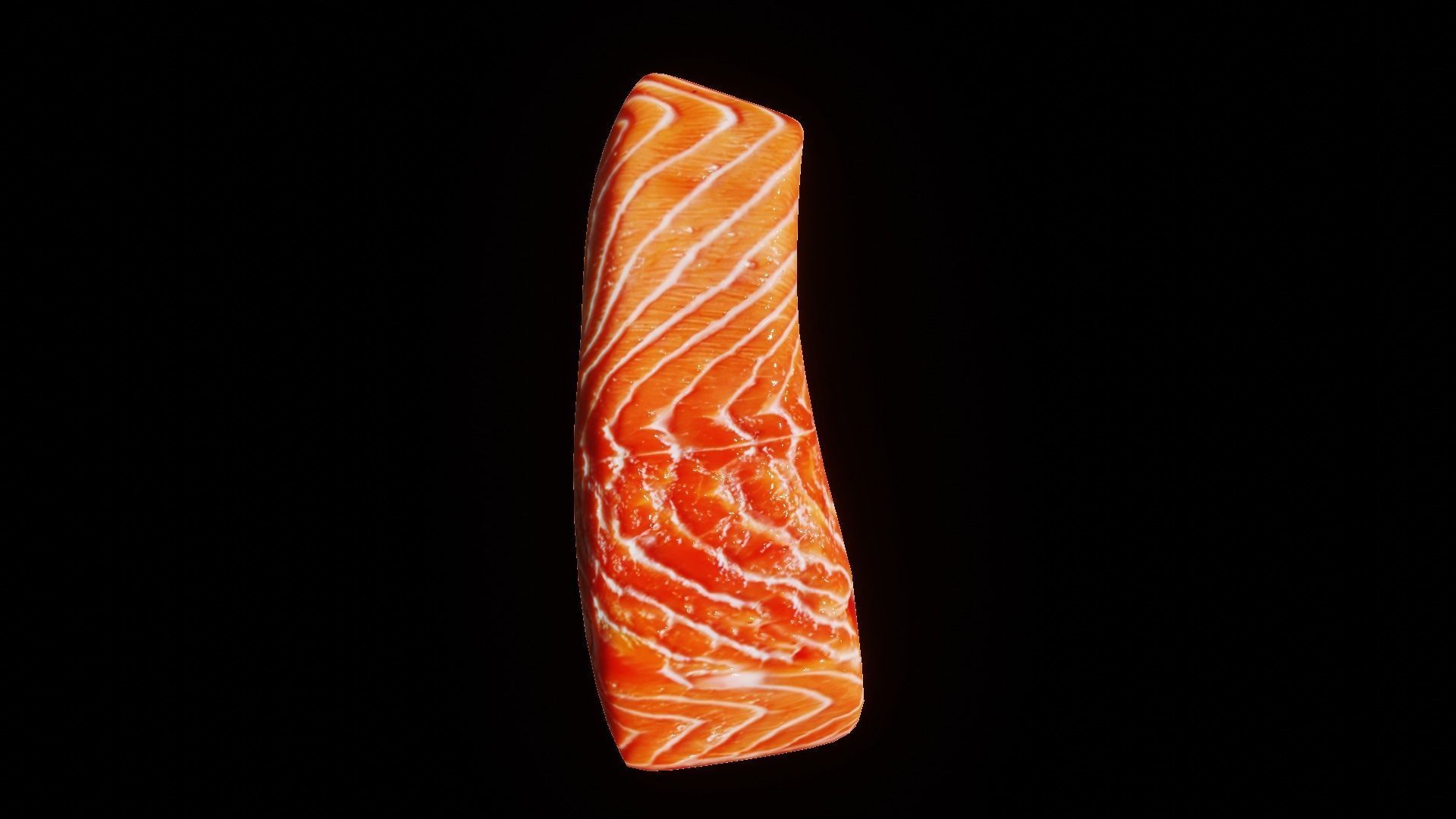 Salmon Fillet Low-poly 3D model_30