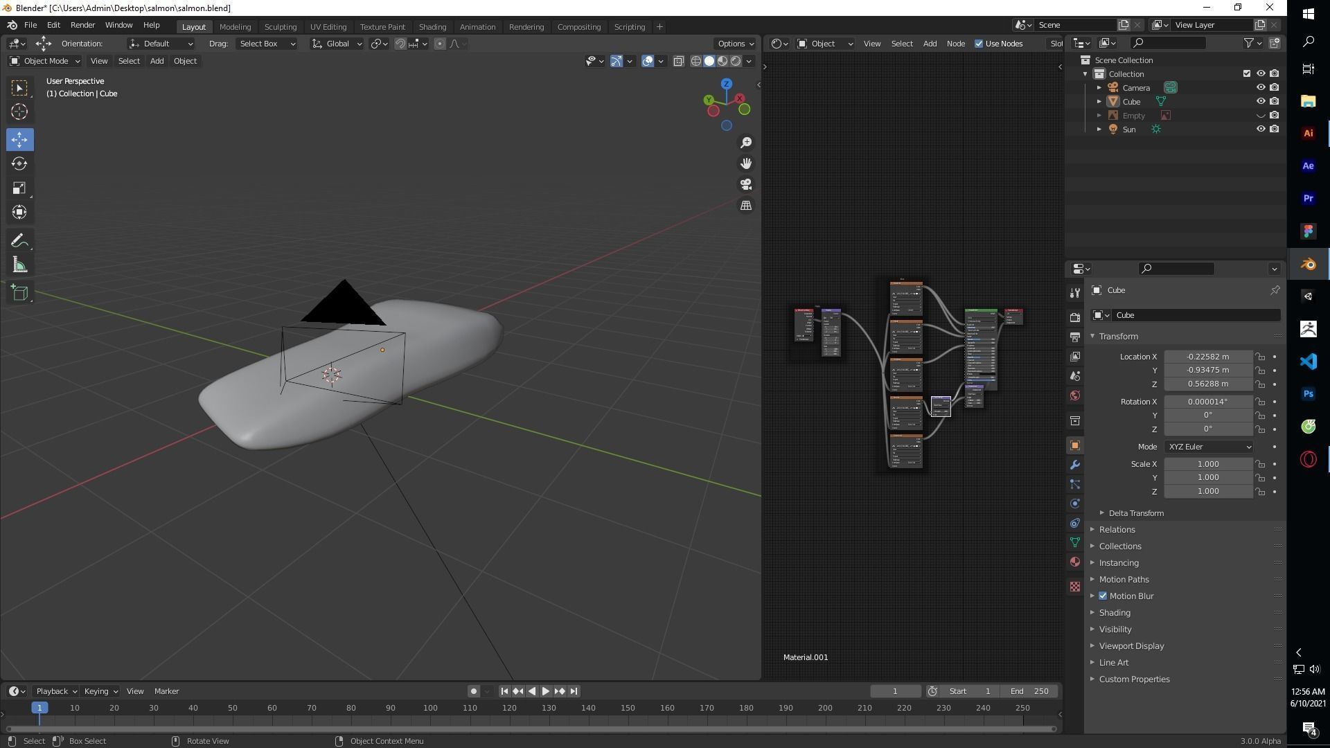 Salmon Fillet Low-poly 3D model_12