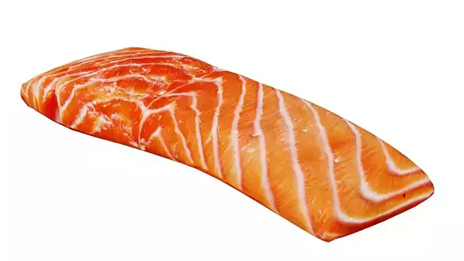 Salmon Fillet Low-poly 3D model
