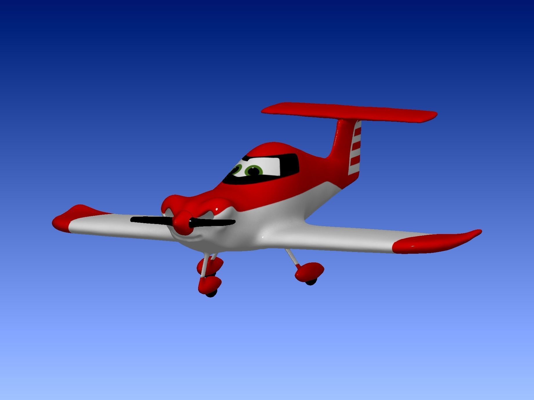 Spacek SD-1 Minisport 3D Funny Plane Model Low-poly 3D model_3