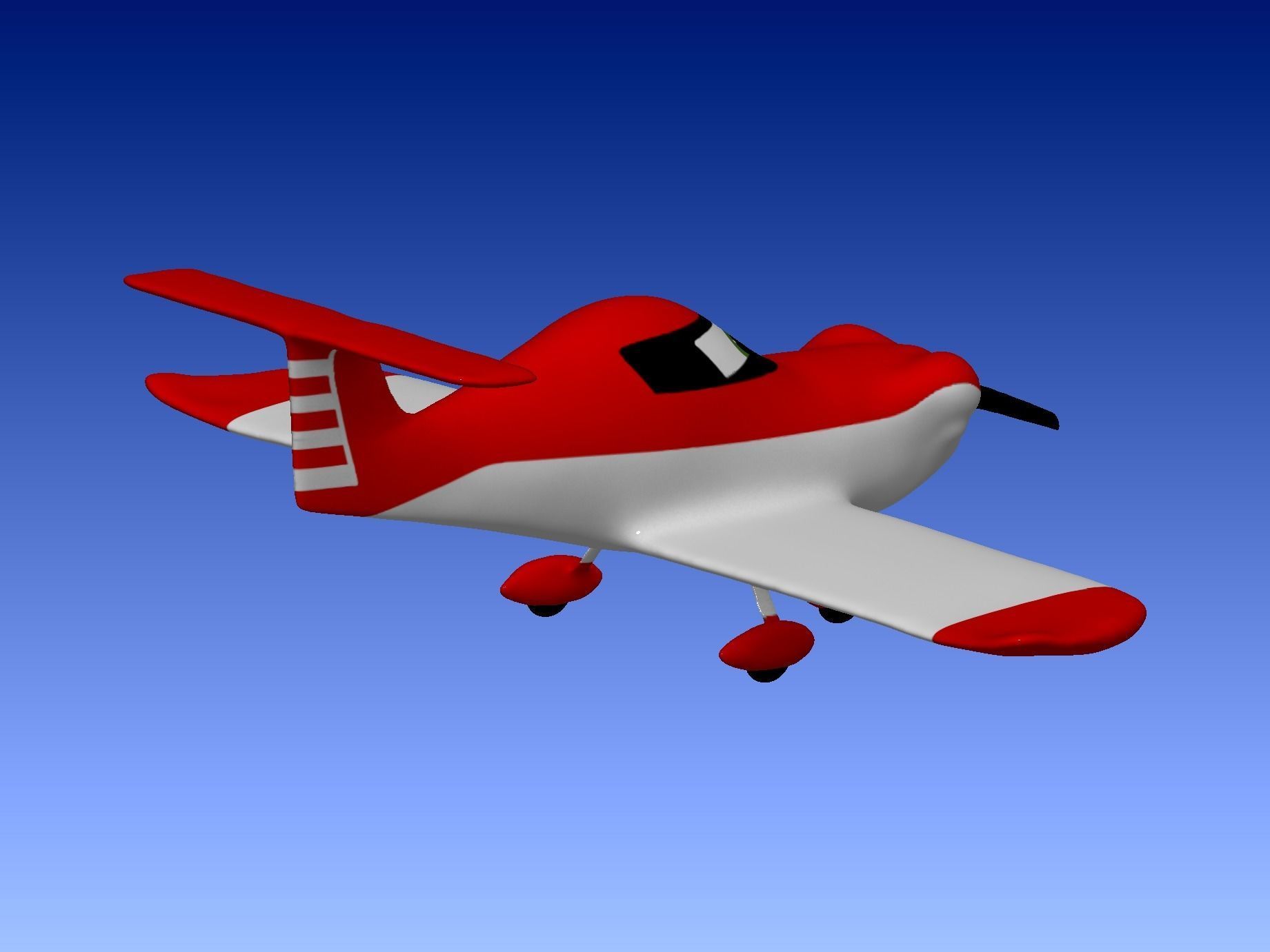 Spacek SD-1 Minisport 3D Funny Plane Model Low-poly 3D model_7