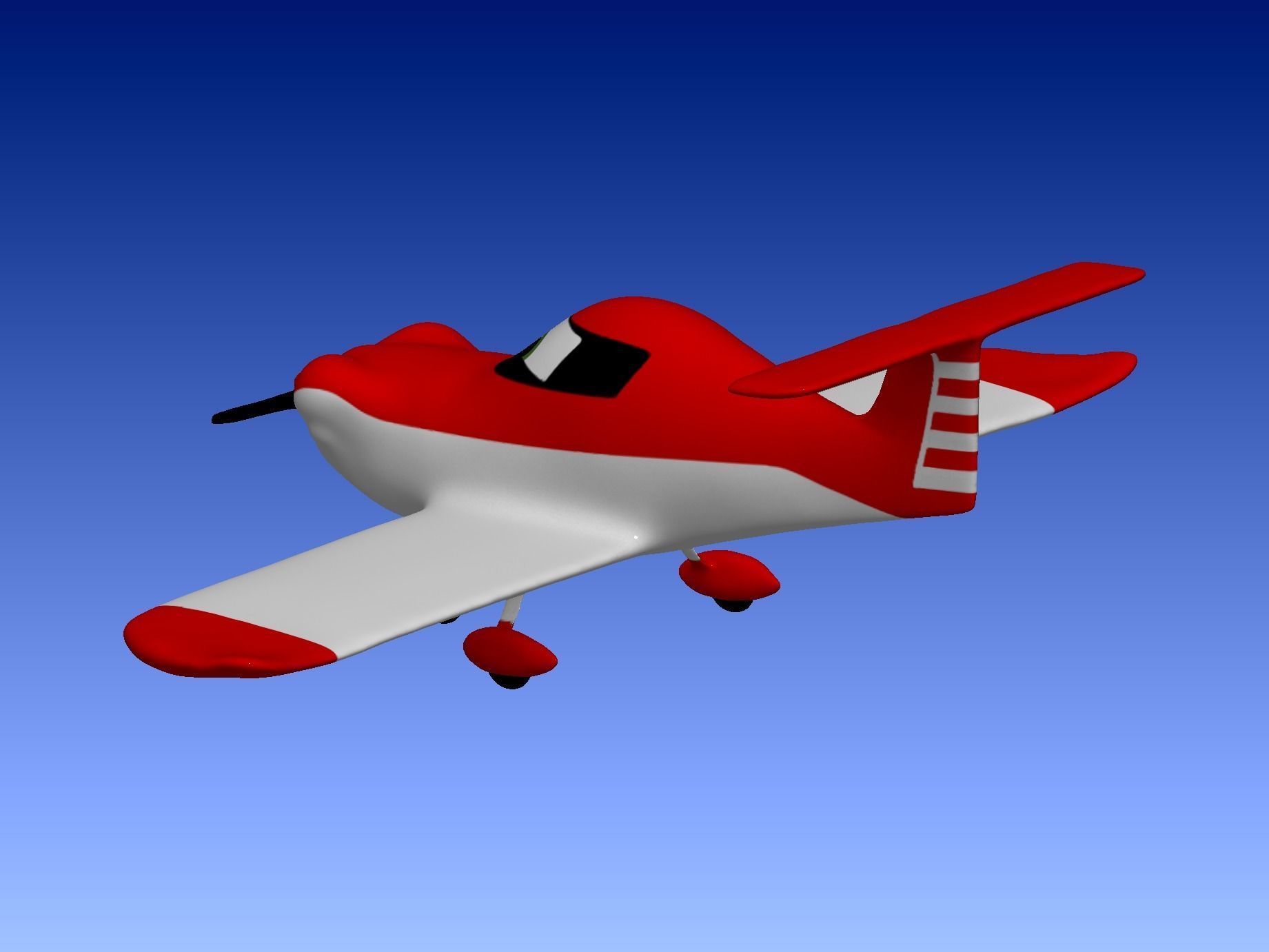 Spacek SD-1 Minisport 3D Funny Plane Model Low-poly 3D model_5