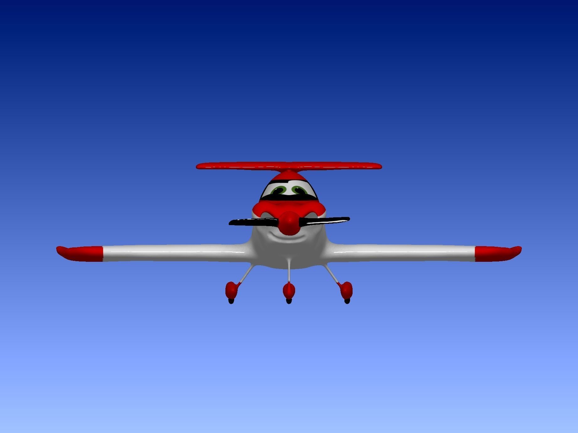 Spacek SD-1 Minisport 3D Funny Plane Model Low-poly 3D model_2