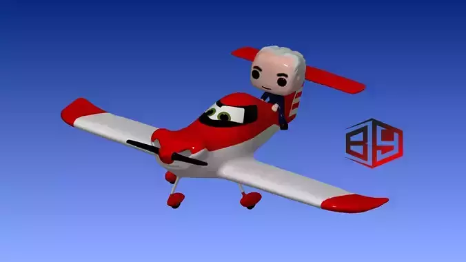 Spacek SD-1 Minisport 3D Funny Plane Model Low-poly 3D model