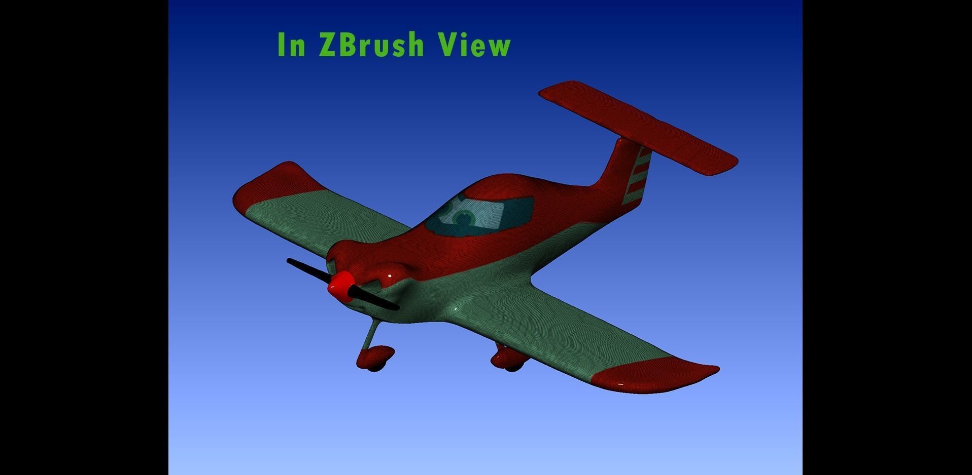 Spacek SD-1 Minisport 3D Funny Plane Model Low-poly 3D model_13
