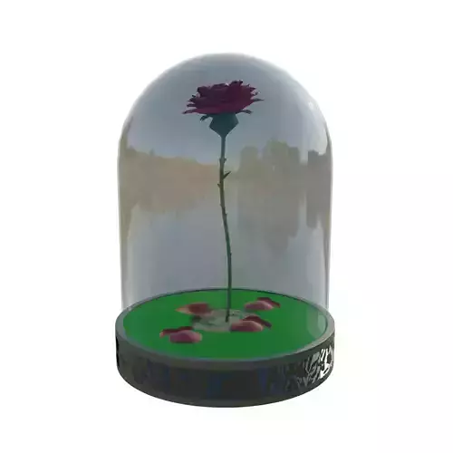 Rose in Glass Dome - Inspired by Beauty and The Beast