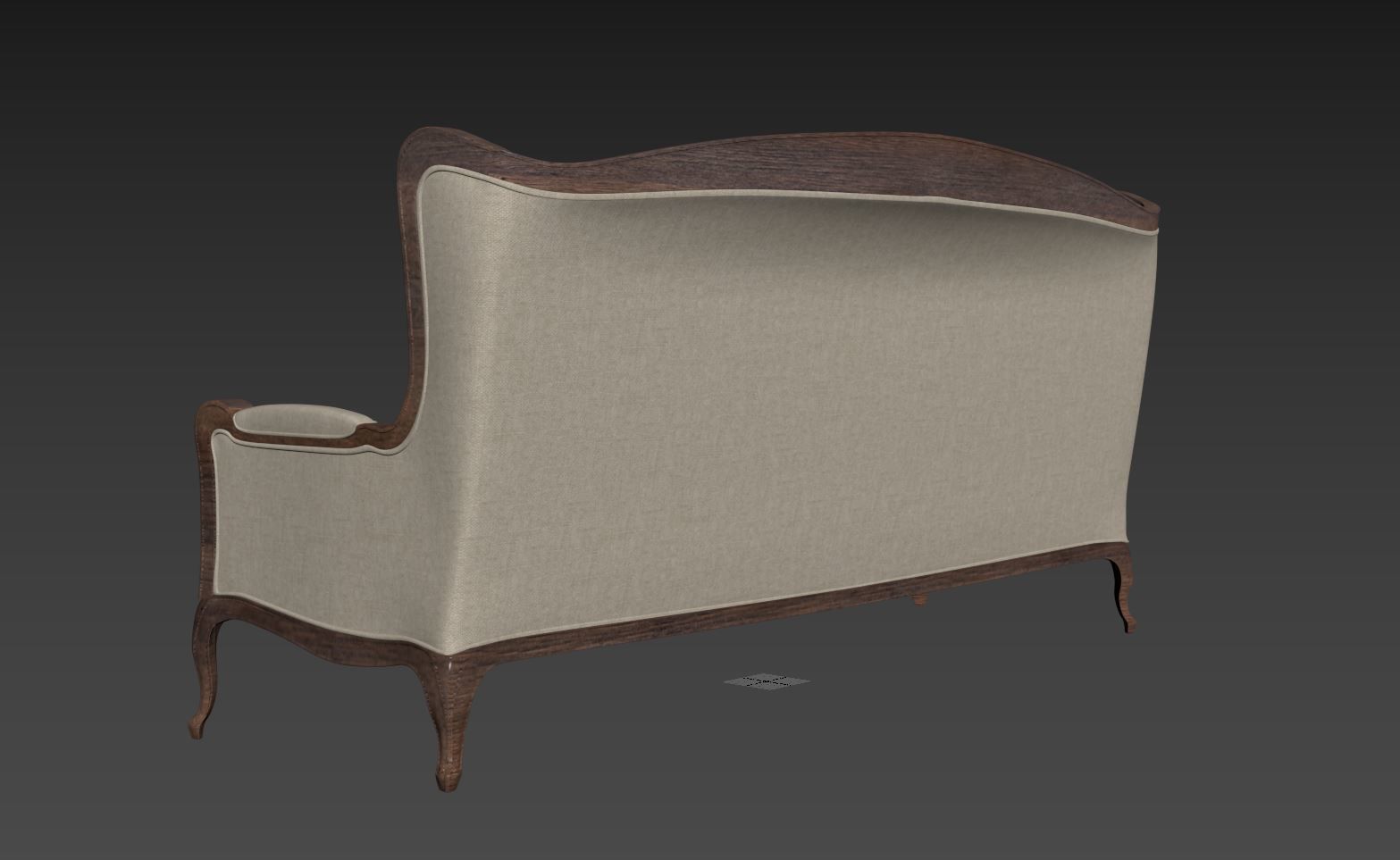 Antique Chair 3D model_4
