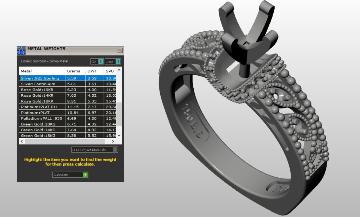 solitaire set ring 3D print model_19