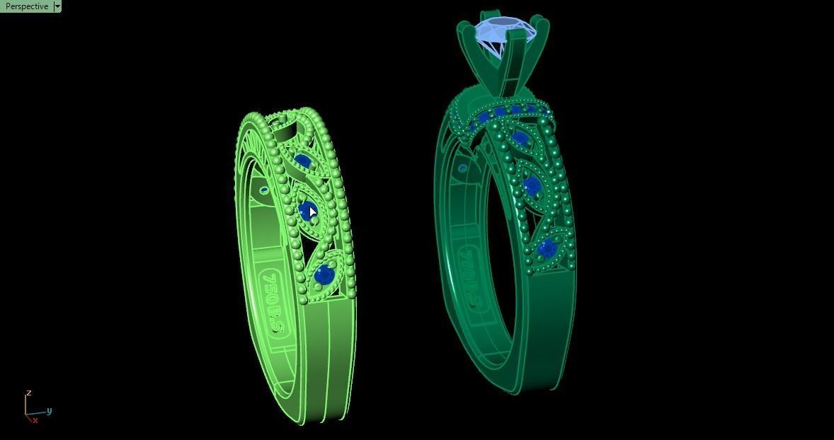 solitaire set ring 3D print model_12