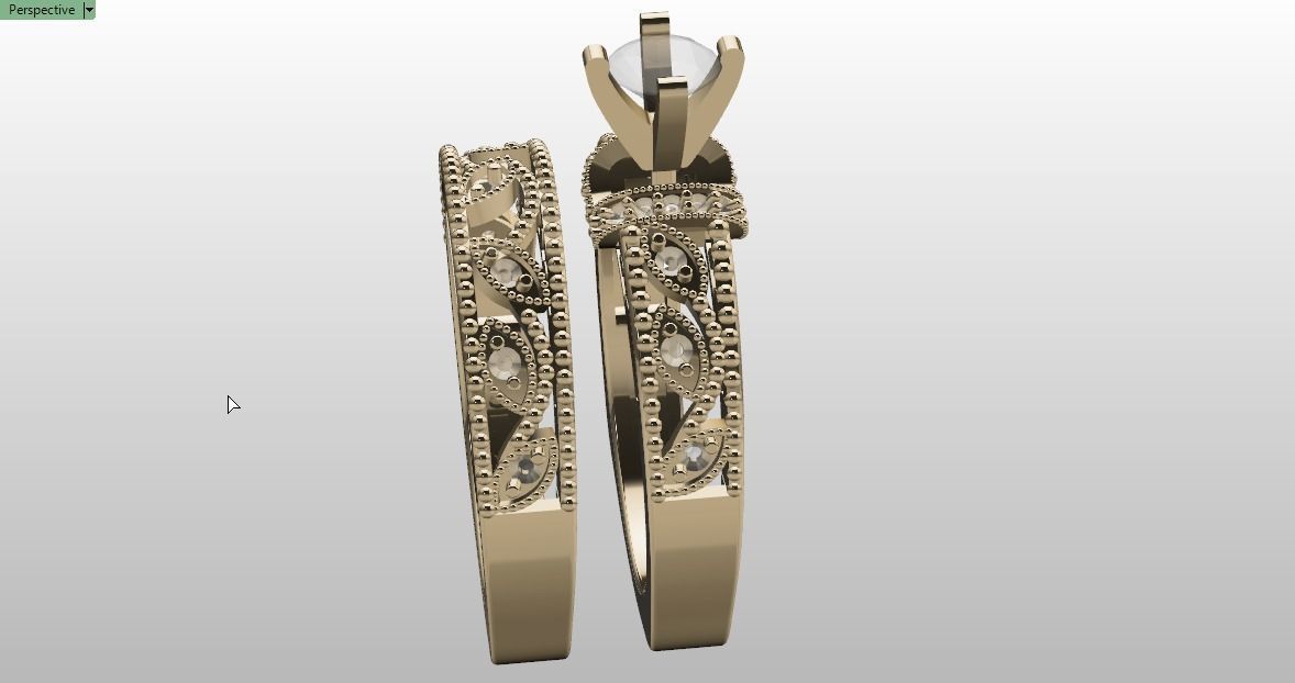 solitaire set ring 3D print model_14