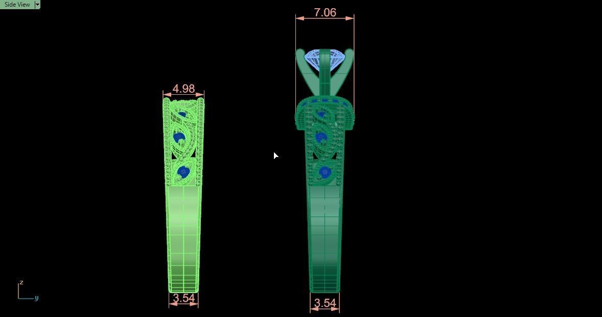 solitaire set ring 3D print model_9