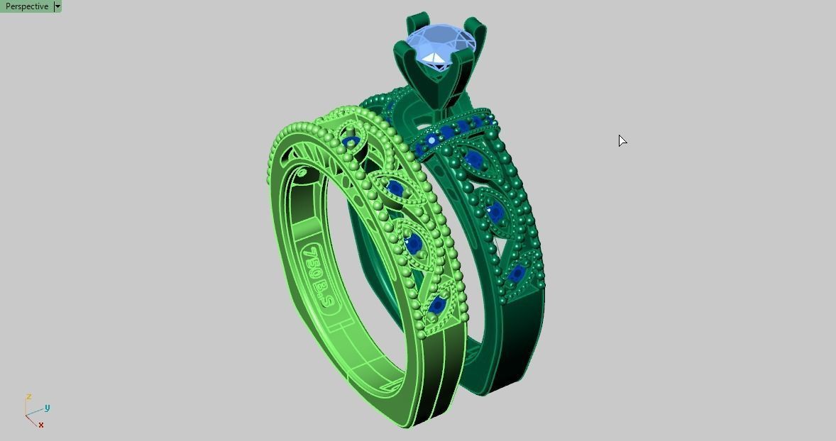 solitaire set ring 3D print model_20