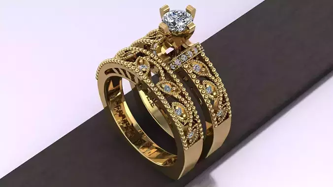 solitaire set ring 3D print model