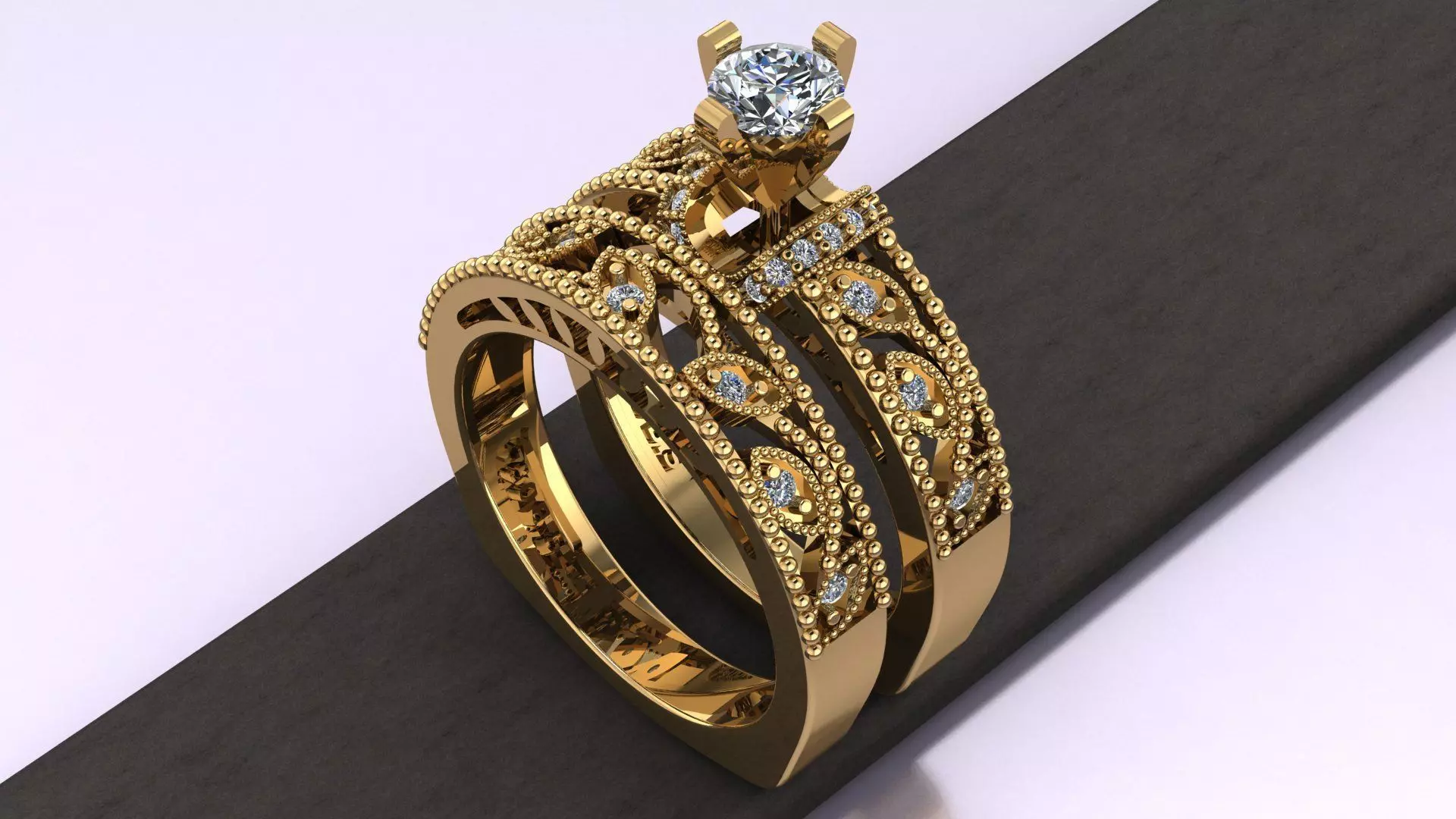 solitaire set ring 3D print model_0