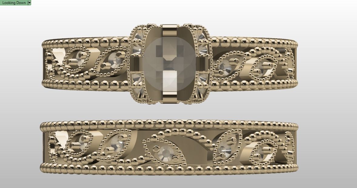 solitaire set ring 3D print model_13