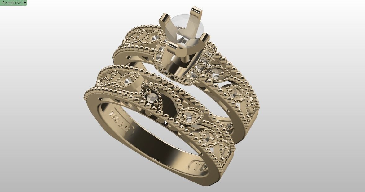 solitaire set ring 3D print model_15