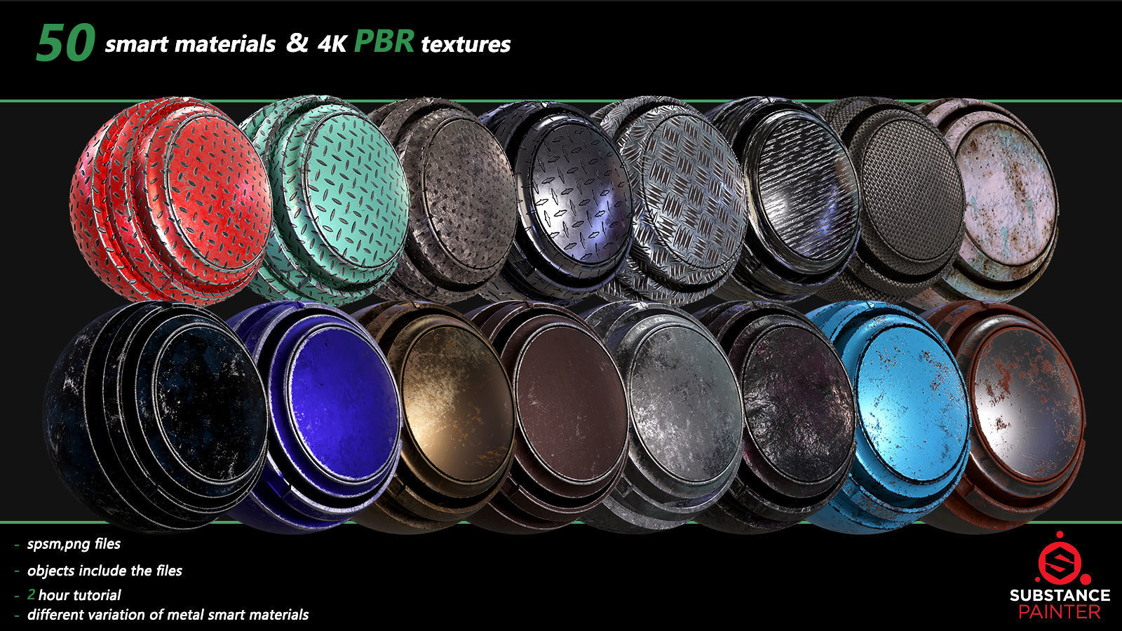 50 metal smart material and 4k pbr textures Texture_1