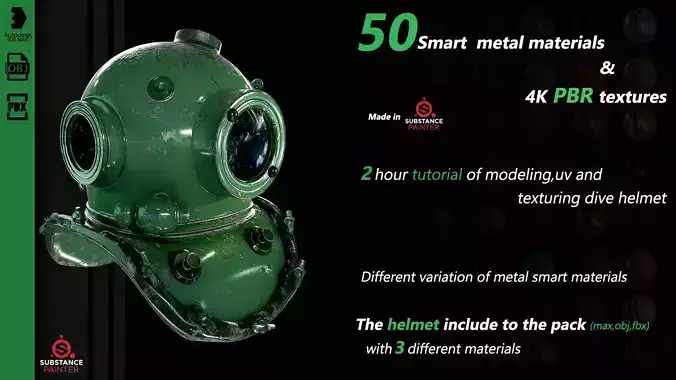 50 metal smart material and  4k pbr textures Texture