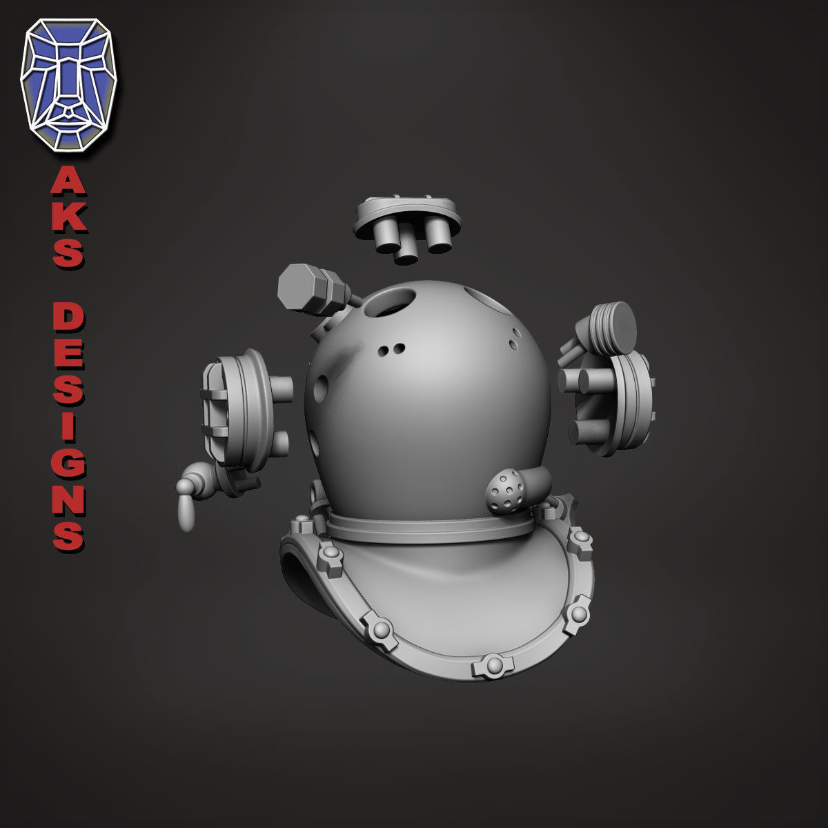 biker Pendant Jewelry Diving Mask 1 3D print model_27