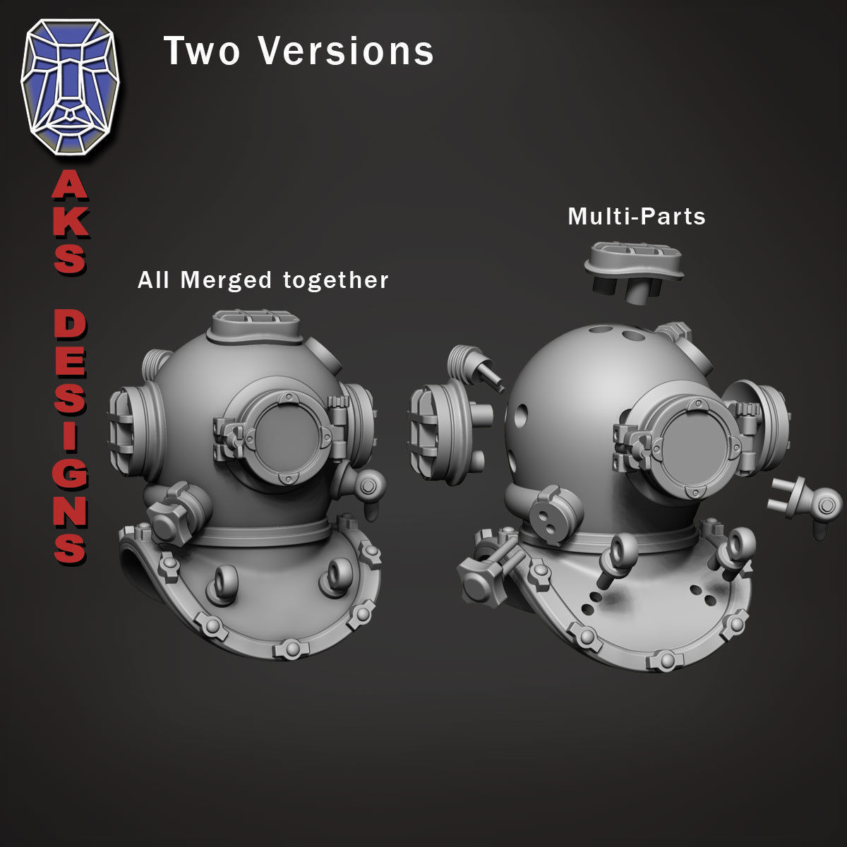 biker Pendant Jewelry Diving Mask 1 3D print model_22