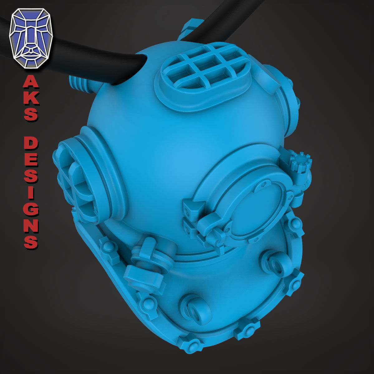 biker Pendant Jewelry Diving Mask 1 3D print model_20