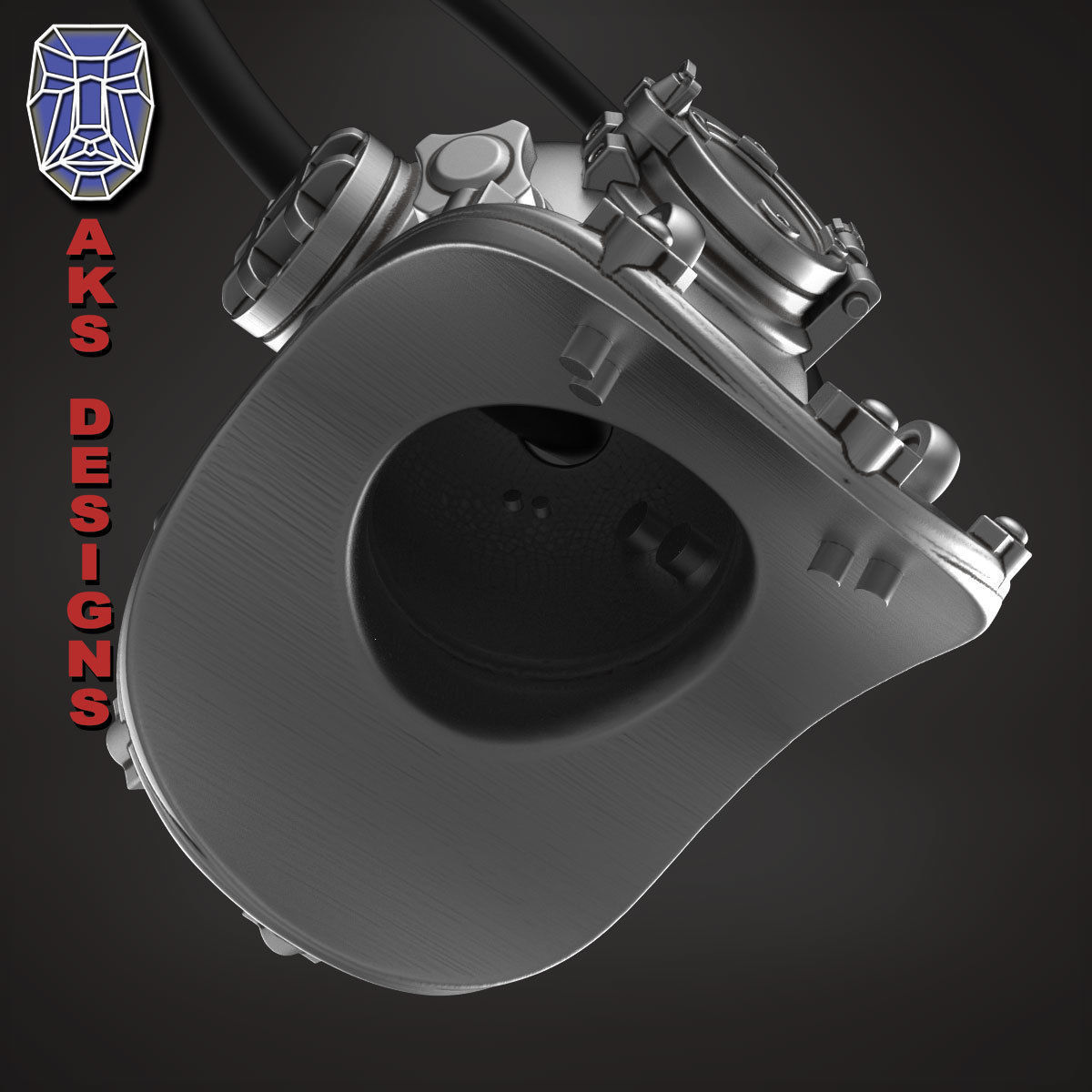 biker Pendant Jewelry Diving Mask 1 3D print model_21