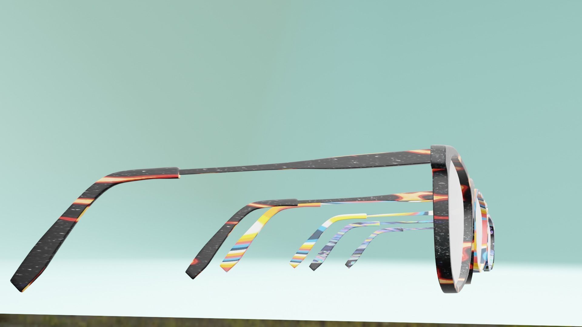  Sunglasses Eyewear 5 colors Low-poly 3D model Low-poly 3D model_7