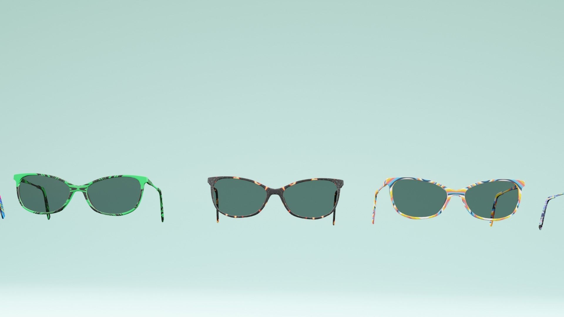  Sunglasses Eyewear 5 colors Low-poly 3D model Low-poly 3D model_6