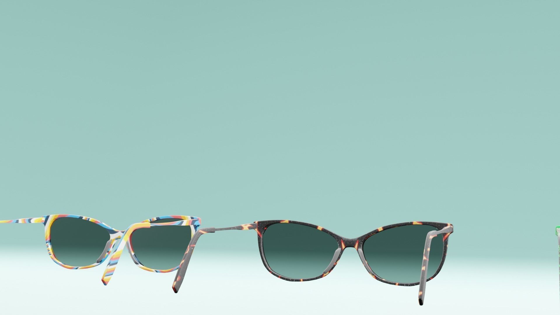  Sunglasses Eyewear 5 colors Low-poly 3D model Low-poly 3D model_2