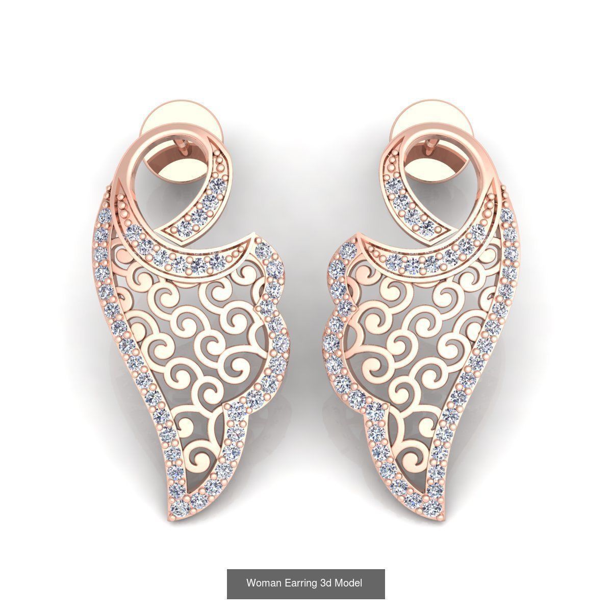 Bulk Fancy Earring And Pendent Collection and Render Detail _33