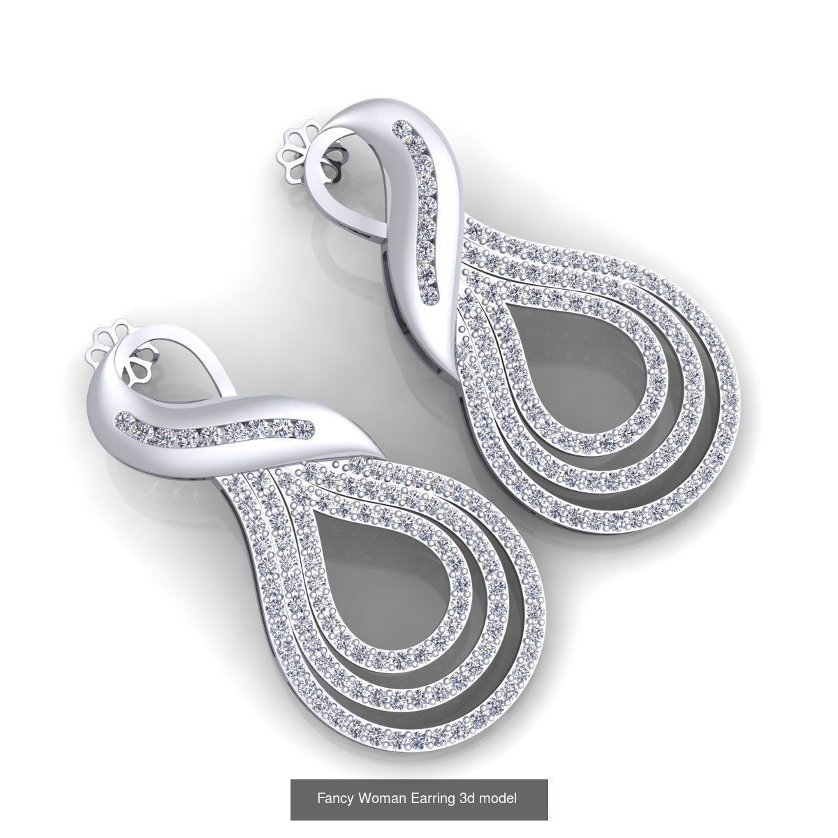 Bulk Fancy Earring And Pendent Collection and Render Detail _13