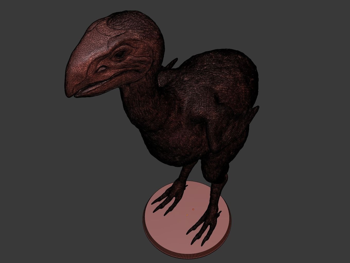 Prehistoric Gastornis 3D print model_11