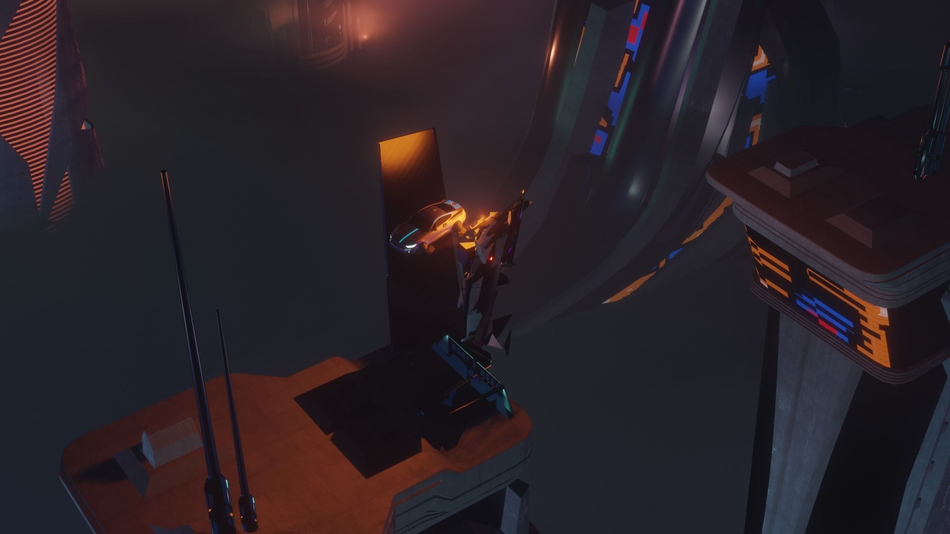 Sci-fi Car Case Scene 3D model_14