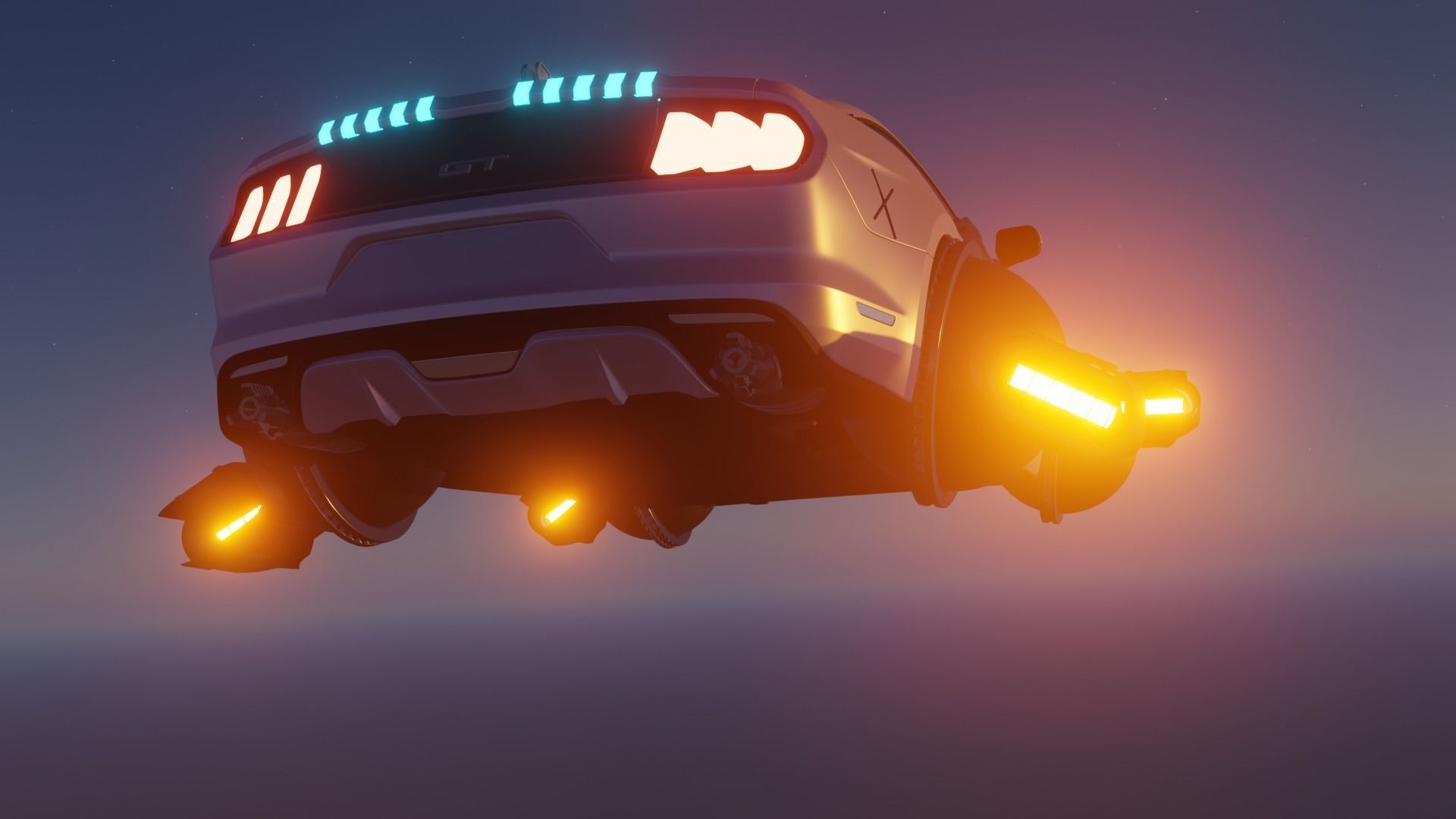 Sci-fi Car Case Scene 3D model_17