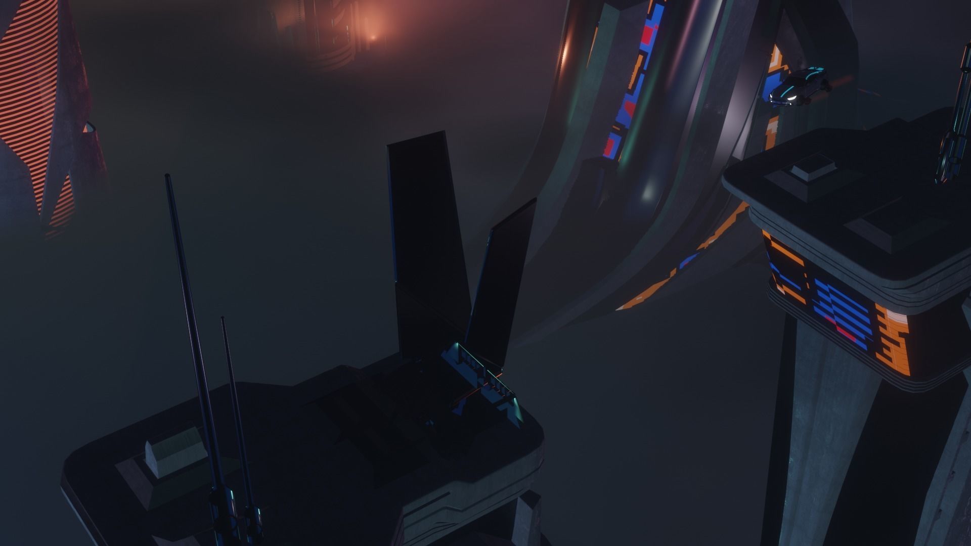 Sci-fi Car Case Scene 3D model_12