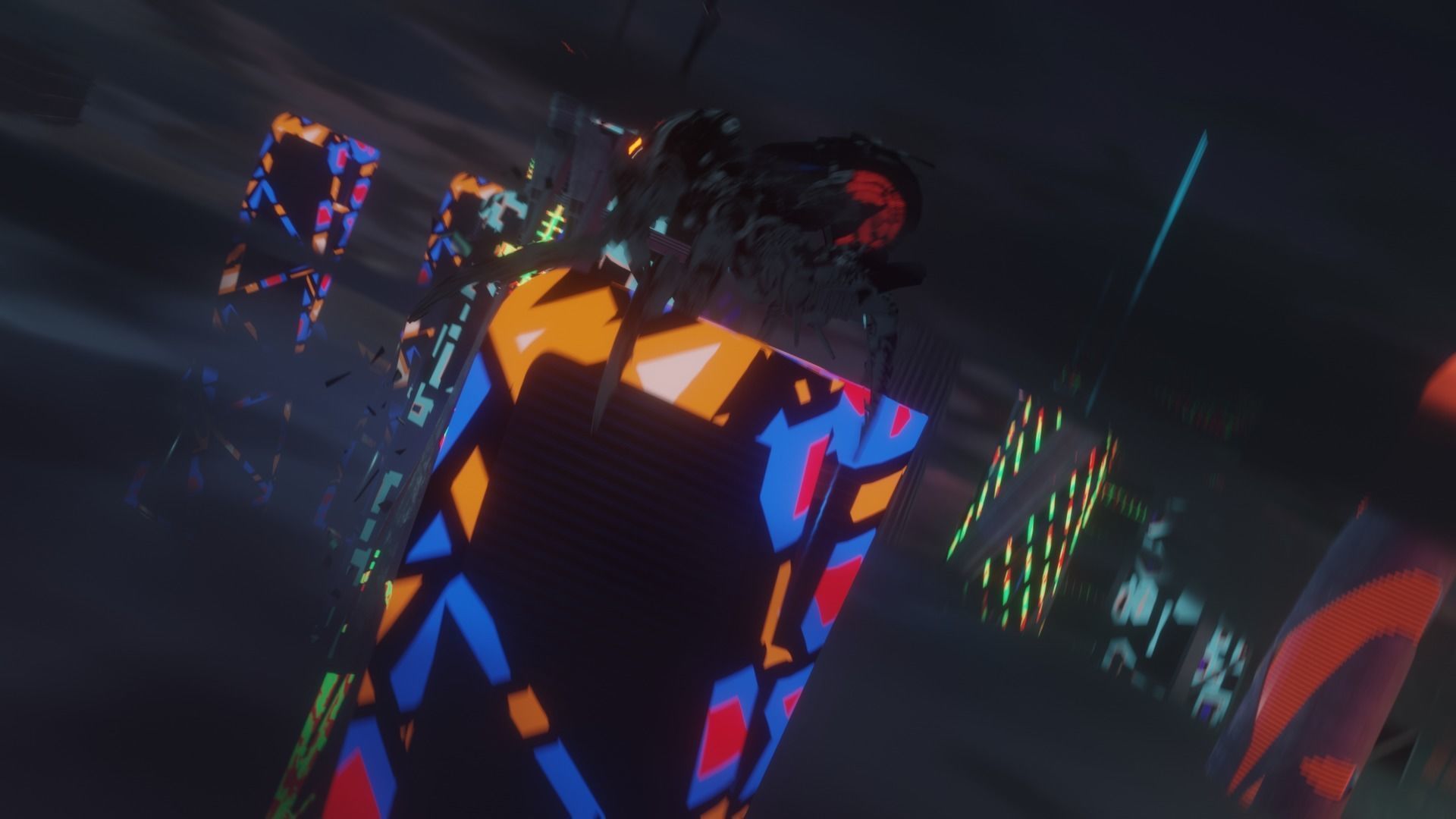 Sci-fi Car Case Scene 3D model_5