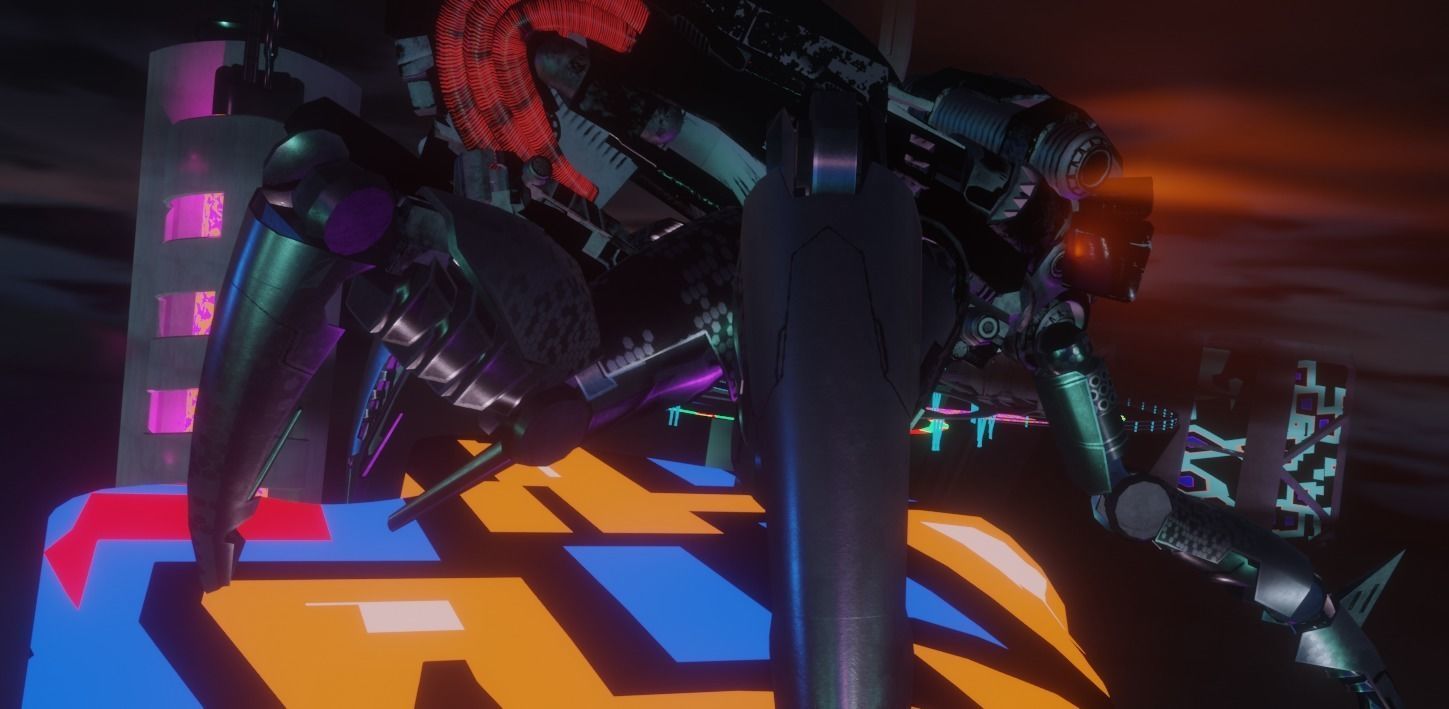 Sci-fi Car Case Scene 3D model_44