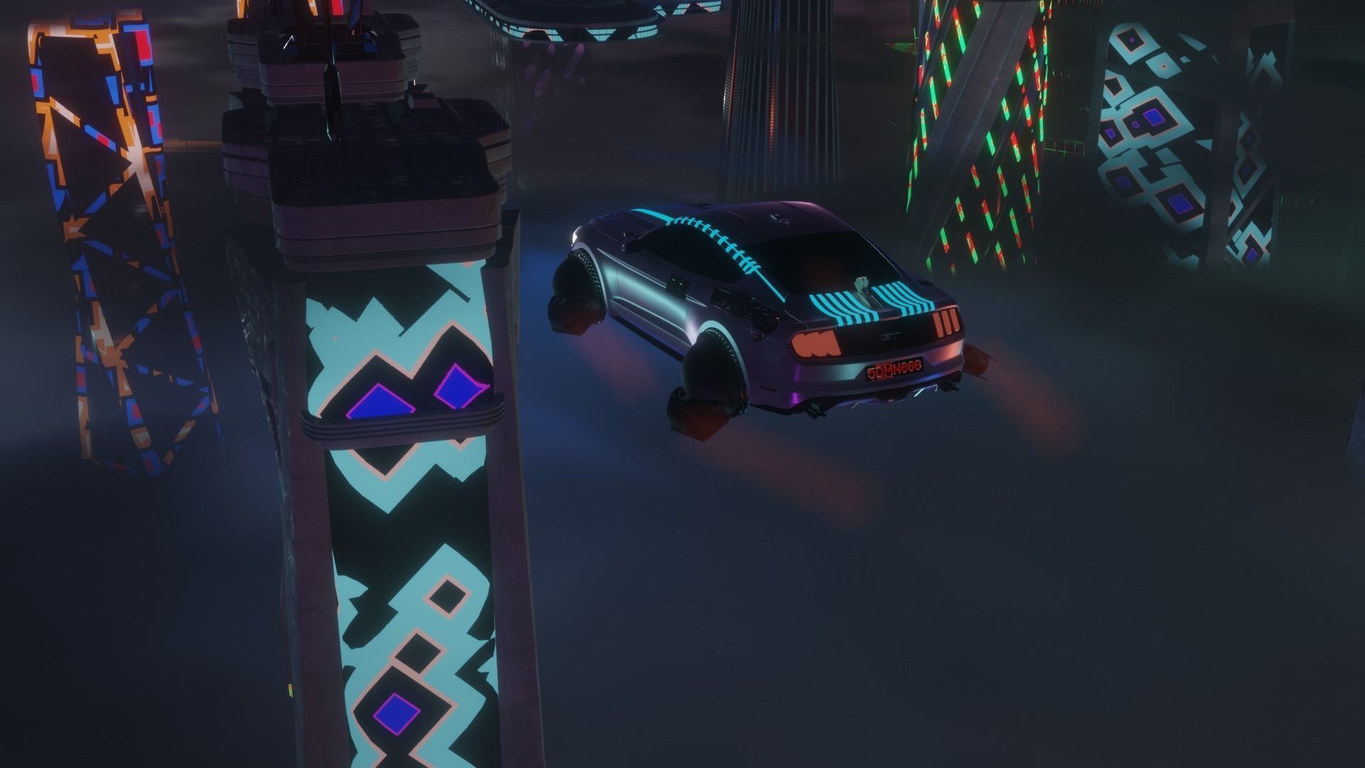 Sci-fi Car Case Scene 3D model_11