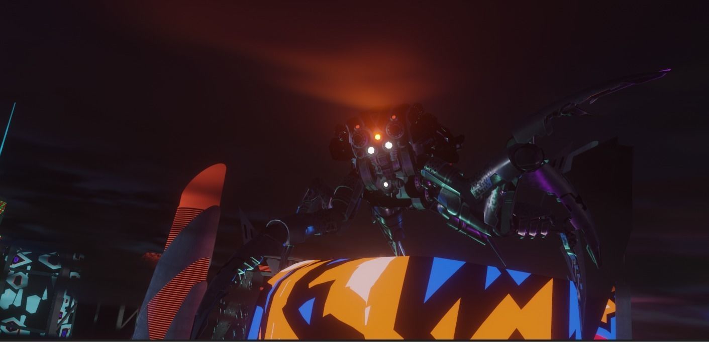 Sci-fi Car Case Scene 3D model_4