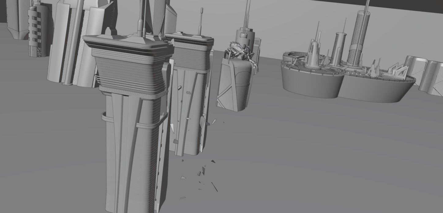 Sci-fi Car Case Scene 3D model_42