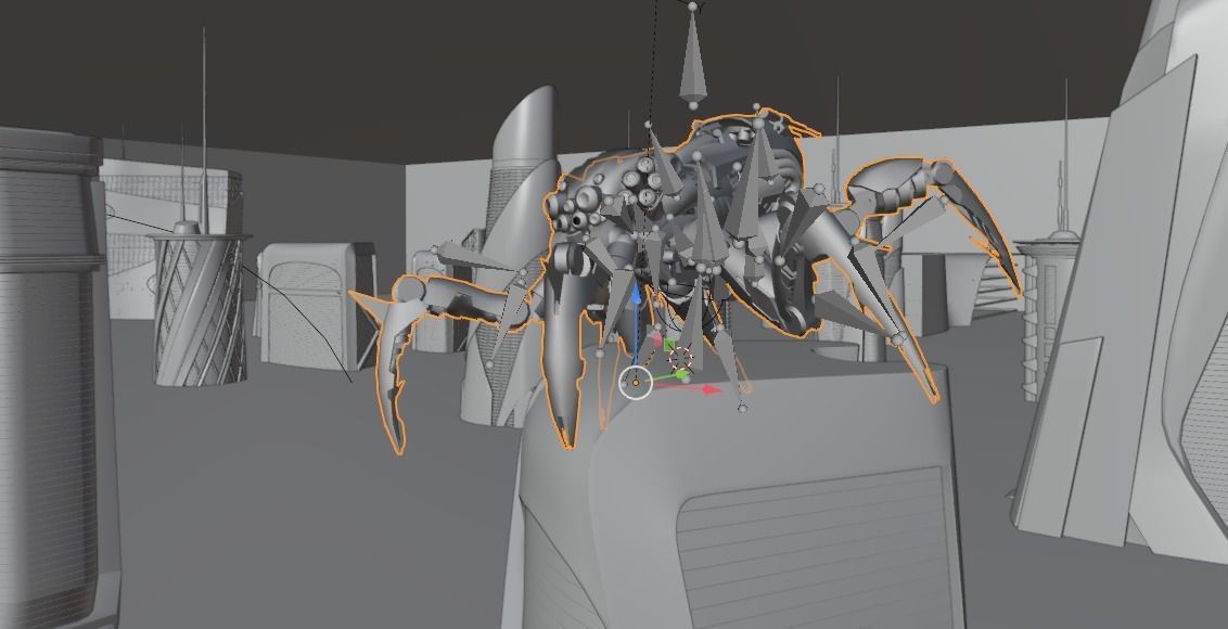 Sci-fi Car Case Scene 3D model_45