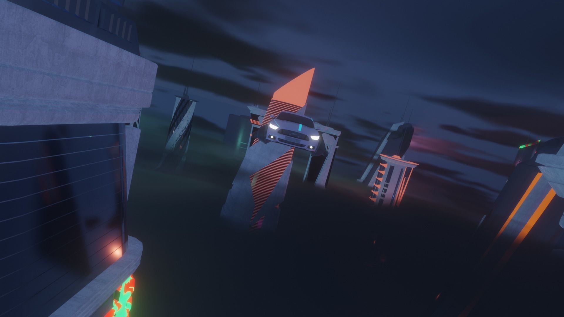 Sci-fi Car Case Scene 3D model_25