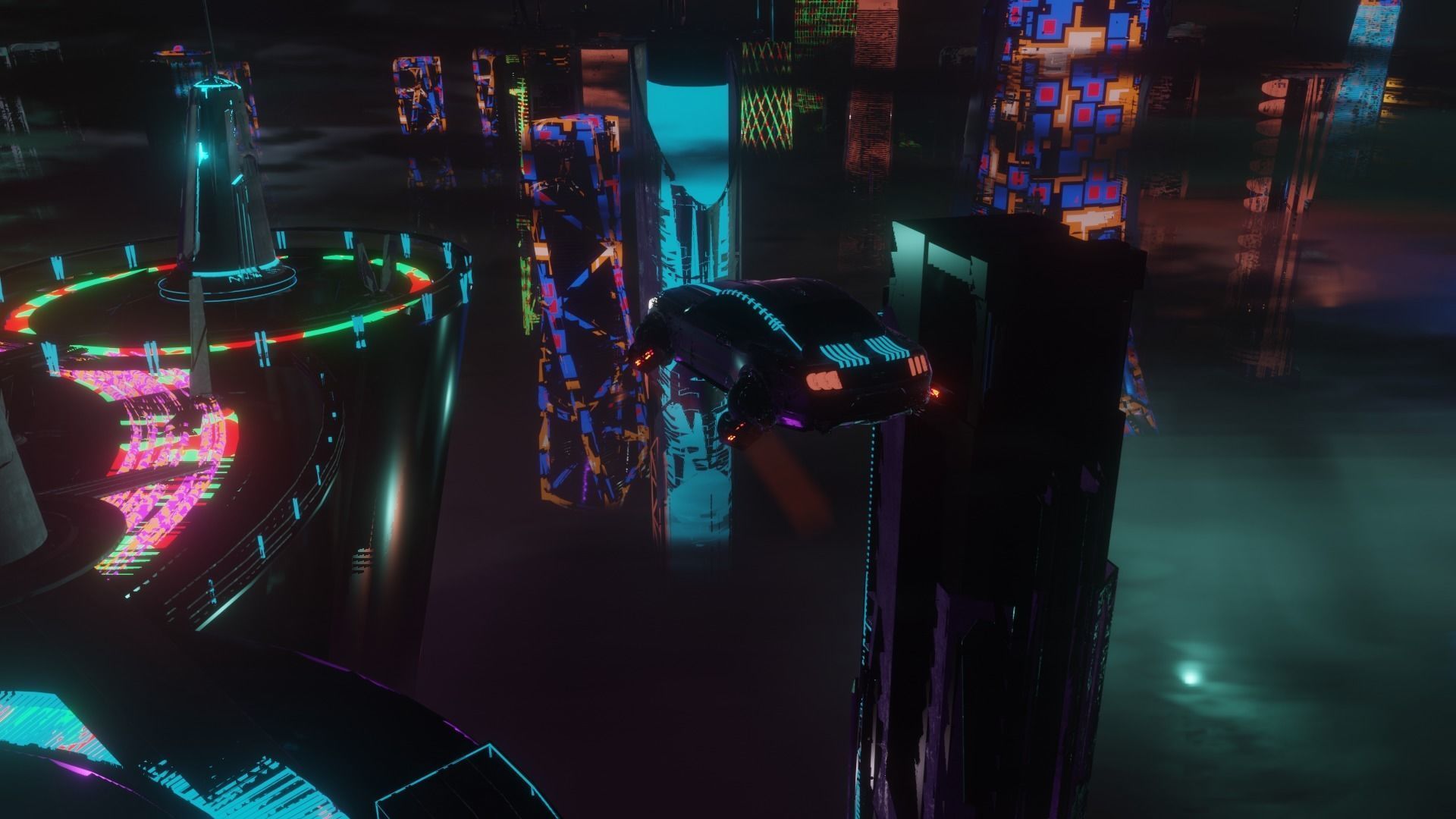 Sci-fi Car Case Scene 3D model_26