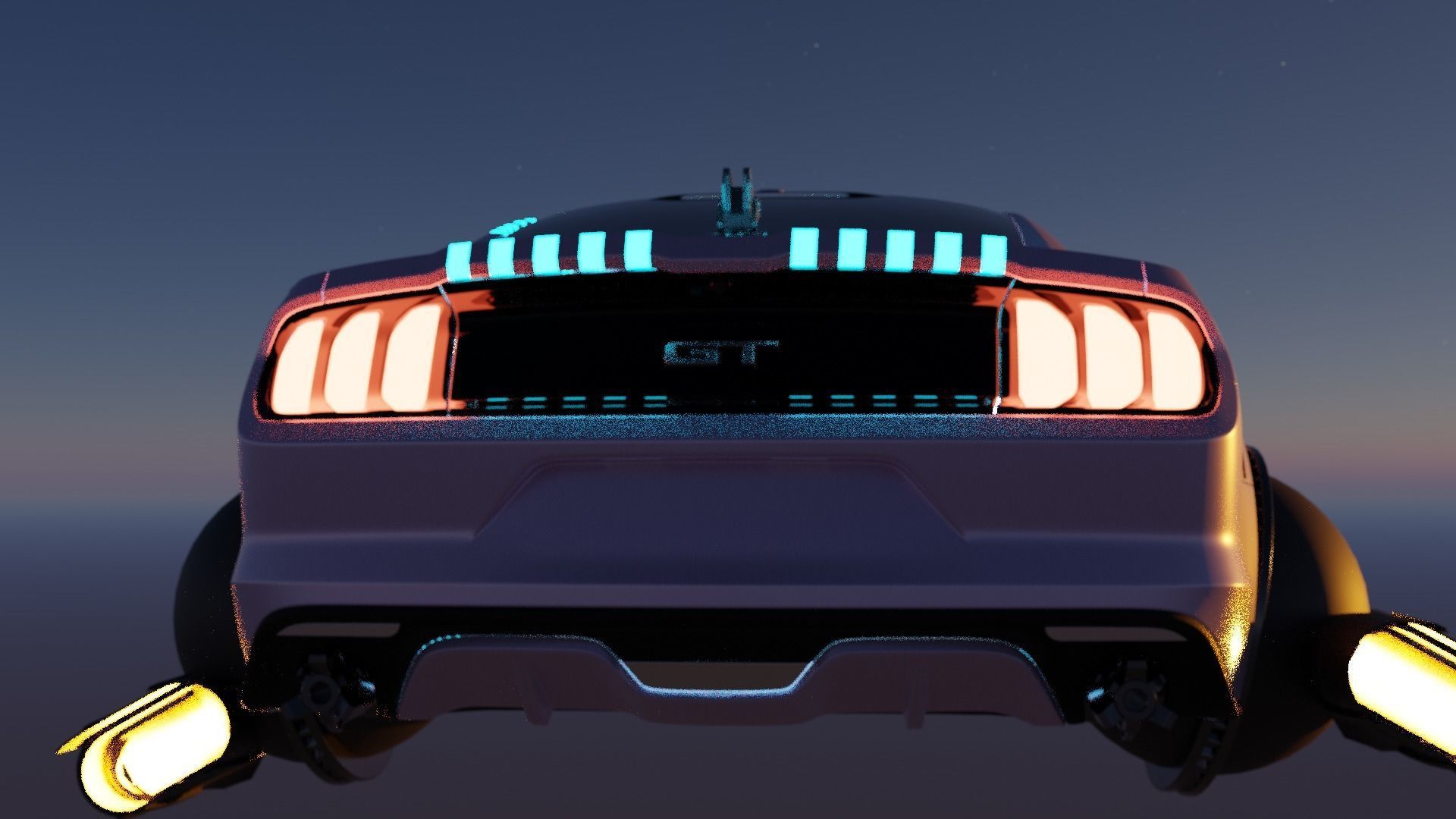 Sci-fi Car Case Scene 3D model_38