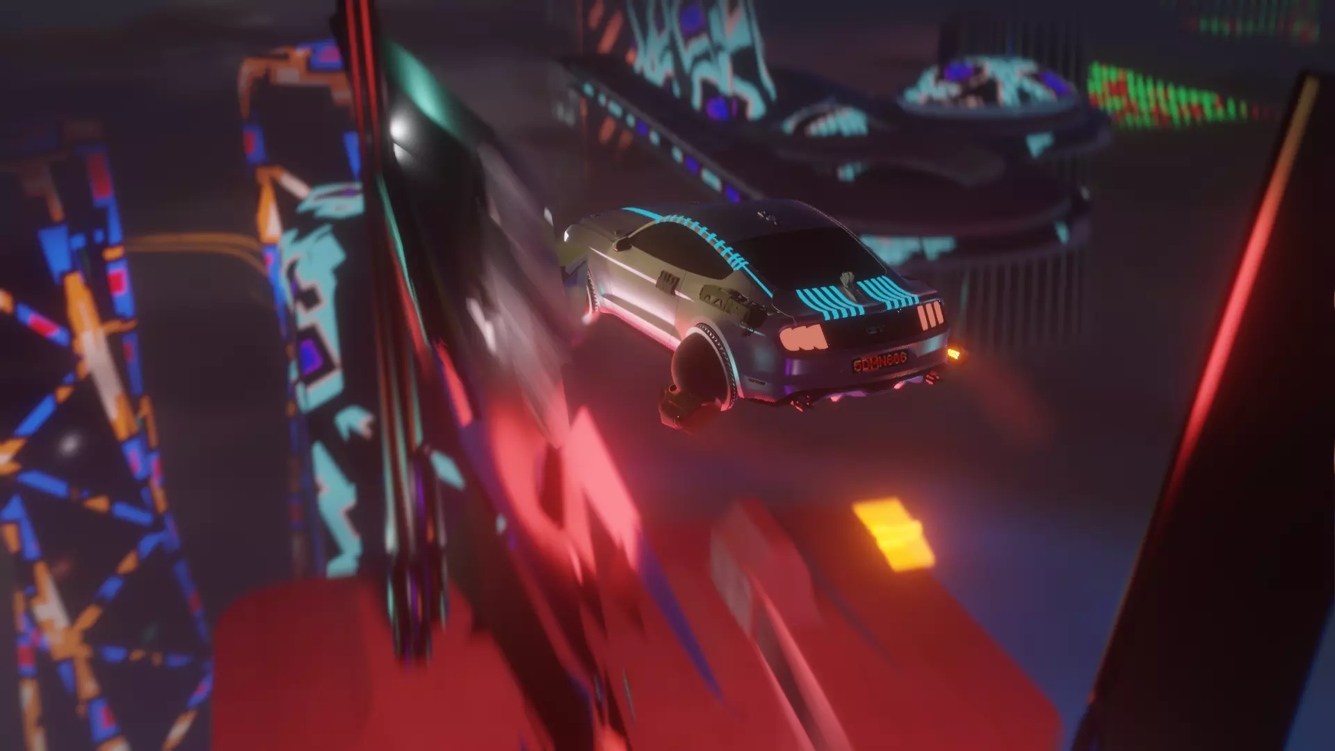 Sci-fi Car Case Scene 3D model_0