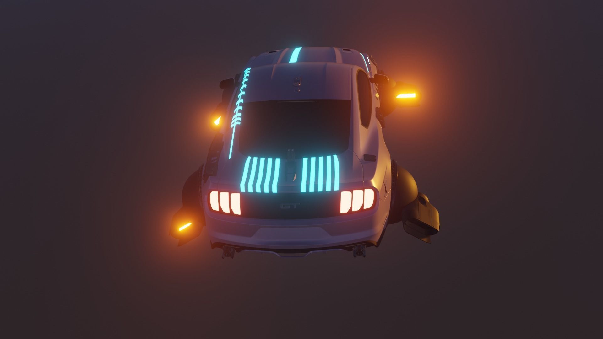 Sci-fi Car Case Scene 3D model_7