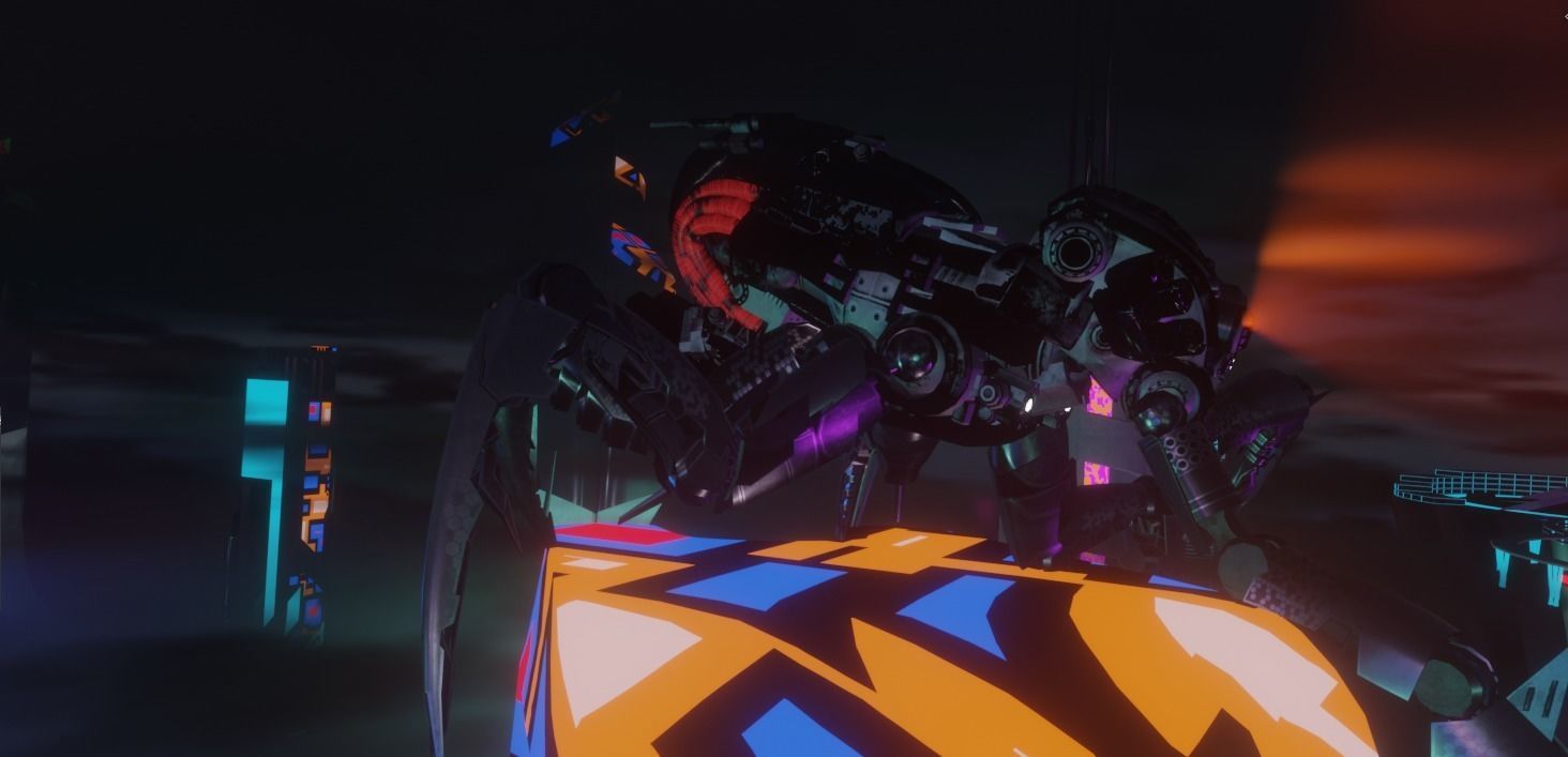 Sci-fi Car Case Scene 3D model_6