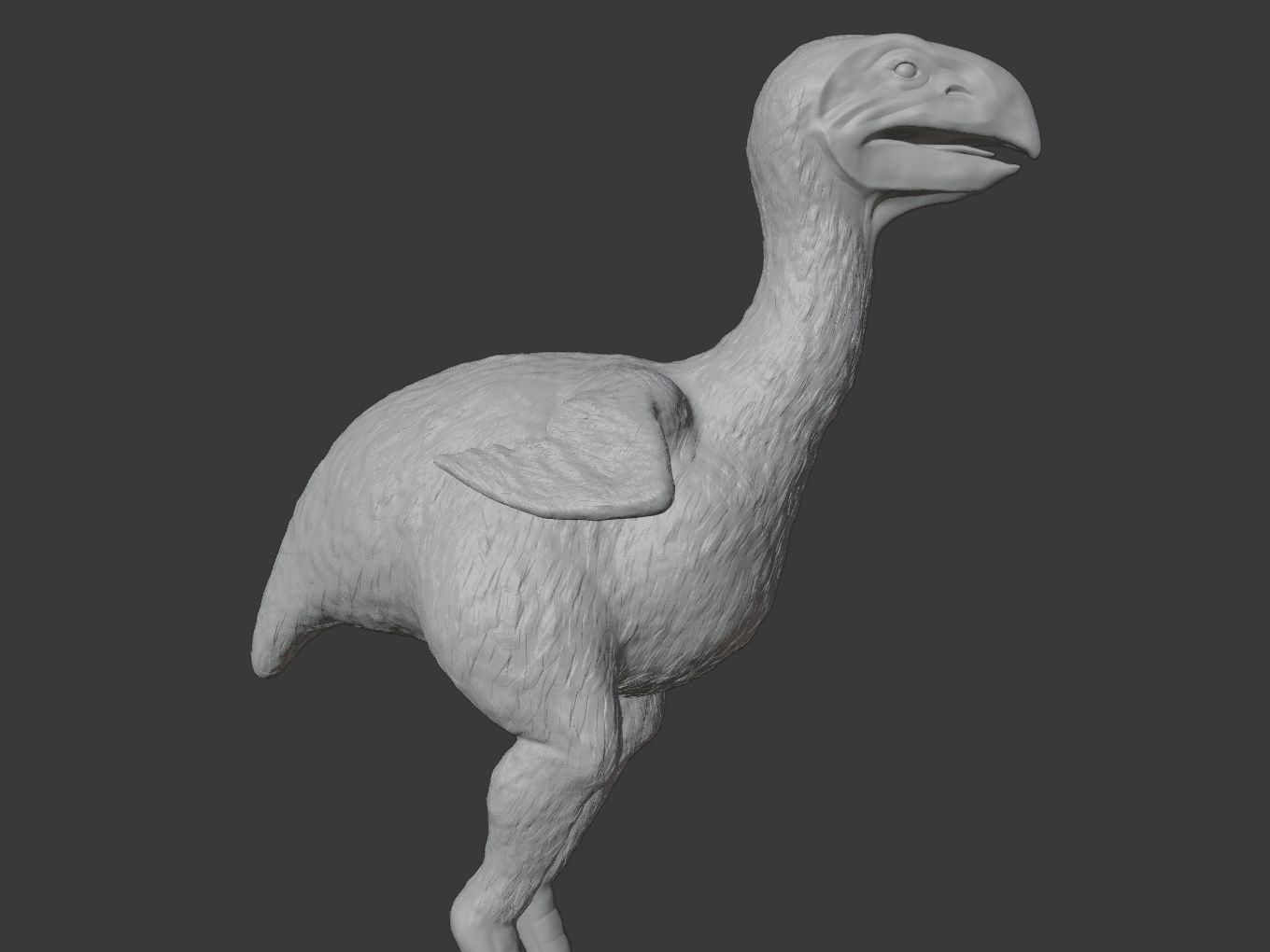 Prehistoric Gastornis Gold 3D print model_10