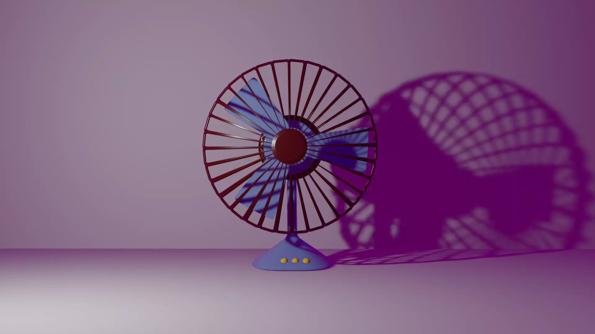 3d fan shadow of Free 3D model_0
