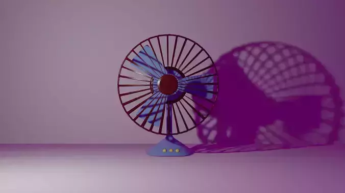 3d fan shadow of